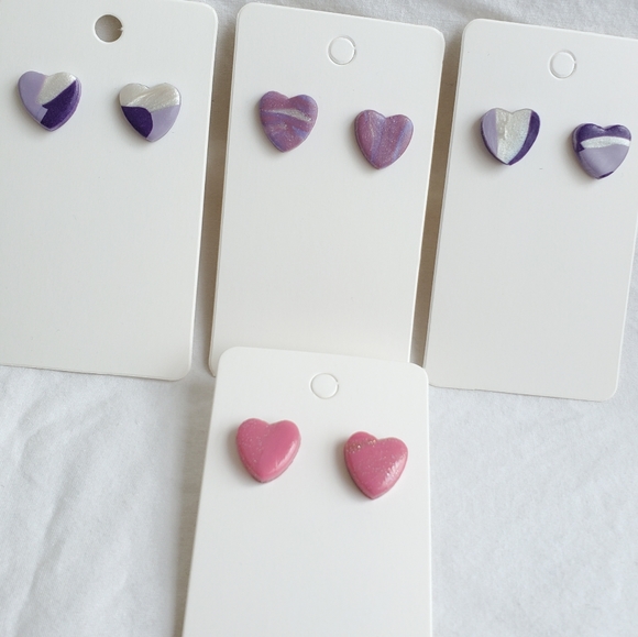 🛍Handmade Clay Earring Studs - Picture 2 of 8